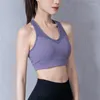 Kvinnors tankar Sport Bh Push Up Semless For Women Sexig andningsbar underkläder Tank Top Crop Summer Woman Sports Gym Drop