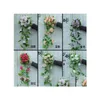 Decoratieve Bloemen Kransen Bruiloft Decoraties Bloem Wijnstok Kunstmatige Roos Simatie Rozen Zijde Drop Levering Huis Tuin Feestelijk P Dh1Cs