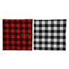 Taie d'oreiller Noël Buffalo Check Plaid Throw Ers Coussin Cases Pour Farmhouse Home Decor Rouge Et Noir 18 Pouces Jk2010Xb Drop Deliv Dhl98