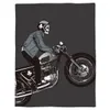 Couvertures moto crâne garçon flanelle couverture pour lit canapé Portable doux polaire jeter drôle en peluche couvre-lits 230628