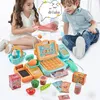 Kitchens Play Food Electronic Mini Simulated Supermarket Cash Register Kits Toys Kids Checkout Counter Role Pretend Play Cashier Girl Toy 230628