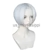 Cosplay Wigs High Quality Anime Tokyo Revengers Izana Kurokawa Cosplay Wig Short White and Silver Heat Resistant Synthetic Hair Wigs WigCap x0901