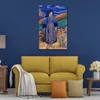 상징적 인 캔버스 아트 바다로 젊은 브르타뉴 폴 고갱 그림 손수 현대 풍경 호텔 방 장식