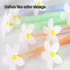 Magic Pen! Kwiat brzoskwiniowy KolorChanging Pen Pen Creative Flower Miękki silikonowy czarny żel Pen Świeże i urocze artykuły papiernicze dziecięce