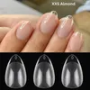 False Nails 120pcs XXS Extra Short Almond Acrylic Tips For Gel X Nail Extension System Fake Full Cover French Tip Manicure Tool