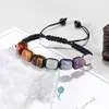 Bangle ZG Hand Woven Natural Stone Pärlade armband Sticked Tiger Eye Topaz Agate Colorful For Women Man Fashion Crystal