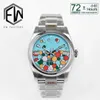 EW Factory 3230 movimento 41-36-31mm relógios masculinos de alta qualidade padrão de balão luminoso azul gelo 904 vidro de safira de aço
