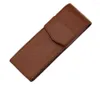 Fountain Pen / Roller Pencil Case Bag Real Leather Quality Washed Cowhide Coffee Pouch Holder