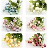 Dekorative Blumen, 18 Köpfe, Haushaltsdekoration, künstlicher Rosenblumenstrauß, gefälscht, für Hochzeit, Schlafzimmer, Garten, Balkon, Einkaufsständer