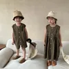 Girl Dresses Kids Summer Suit Boys 2023 Girls Vest Dress Tops Pants Two-piece Boutique Clothes Simple Style