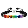 Arbre de Vie 7 Yoga Chakra Pierre Naturelle bracelet brin réglable perles de lave Huile Essentielle Diffuseur Bracelets Bijoux De Mode