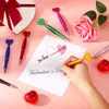 1Piece Love Heart Ballpoint Pen Black Ink Point Shaped Ball Pens Students Writing Tools Office Stationery