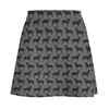 Skirts Black Labrador Retriever Silhouette(s) Mini Skirt Kawaii For Woman