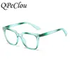 Gözlük Çerçevesi Moda Degrade Kare Optik Antiblue Gözlük Kadın Vintage Yaz Gökkuşağı Gözlük Kadın Gözlükler 230628