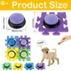 Dog Toys Chews 4Pcs Talking Button Recordable Training Buttons for Dogs Buzzer with Anti Slip Pad 30 Seconds Voice Recording 230628