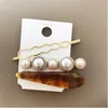 Hair Clips Korean Pearl HairPin Clip Set For Women Fashion Acrylic Barrettes Gift Pin Accessories Wedding Jewelry Hairgrip