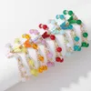 Pulseras con dijes, pulsera con colgante de mariposa a la moda, hecha a mano, con cuentas de cristal de cerámica coloridas para mujeres y niñas, brazaletes bohemios, joyería