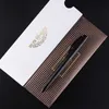 Pens 1 PC Elegant Black Fountain Pen Gift Box Packaging Fashion New Style Ink Pen luxury Writing Metal Pen Hero 737