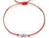 20pcslot Lucky Handmade Red Thread String Rope As Letter Beads Armband For Women Men Silver Color Initials Namn Armband Par Smycken