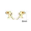 Boucles d'oreilles à tige 26 lettres dorées en acier inoxydable filles enfants enfant A B C D oreille Piercing bijoux accessoires petites boucles d'oreilles pour femmes