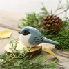 Decorative Objects Figurines Nordic style Wooden Bird Lovely Painting Ornaments Figurine Art Handmade Carving Decor Miniature Animals Crafts 230629