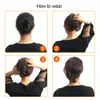 Perucas Sintéticas Jeedou Messy Bun Chignon Donut Hair Pad Elastic Rope Rubber Band Hairpiece Black Gary Brown Color 230629