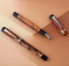 Stylos Majohn M600s Brown Resin Acrylic Fountain Poll Iridium Fine Nib 0,5 mm avec convertisseur Encre Pen pour l'écriture de bureau Business Gift