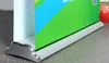 Özel Baskı reklam alüminyum rulo afiş taşınabilir geri çekilebilir yukarı çekilen pankart ekranı toplama Standı