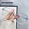 Sunglasses Frames NYWOOH Polygon Finished Myopia Glasses Women Men TR90 Eyeglasses Prescription Nearsighted Eyewear Diopters -0.5 -1.0 To