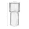 Vaser 1pc Modern Ribbed Glass Vase Hållbar nordisk stil Blommande kruka Transparent blommor Arrangement Tablettdekor Hemtillbehör