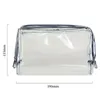 Väskor PVC Pencil Bag Transparent Clear Super Big dragkedja Stationer.