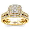 Engagement Gold 18k Cubic Zirconia Gold Moissanite Diamond Women Luxury Silver 925 Wedding Rings Couple Set