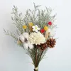 Gedroogde Bloemen Natuurlijke Bloem Bruiloft Bruidsboeket Home Decor Katoen Dennenappel Kerstversiering Foto Props Party Hangende Achtergronden