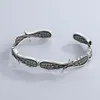 Bangle foyuan modedesign armband kvinnlig koreansk personlighet ins angel's wing retro thailändsk silver