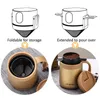 Coffeware Sets Reusable Portable Stainless Steel Drip Coffee Filter Cone Paperless Coffee Dripper Collapsible Holders for Home Travel Camping 230628