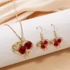 Hochzeit Schmuck Sets Kreative Liebe Rose Herz Anhänger Halskette Für Frauen Exquisite Zirkon Für Immer Romantische Valentinstag 230627