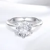 Pierścienie ślubne Smyoue Gra Certyfikowane 15CT Ring VVS1 Lab Diamond Solitaire for Women zaręczyny Band Bejdia 230627