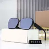 Mode Sport Sonnenbrille 9333 für Männer Unisex Büffelhorn Brille Herren Damen randlose Sonnenbrille Silber Gold Brillenbox