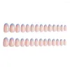 False Nails Press Ons 28pcs On Almond Medium French Style Almond-Shaped Easy To Match For Wedding