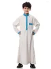 Abbigliamento etnico Qualità Musulmano Abaya Jubba Thobe Per Ragazzo Arabia Saudita Dubai Adolescenti Abito lungo Bambini Costumi islamici Ramadan Caftano