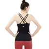 LL-02 Camiseta sin mangas de diseñador Ebb Pad Chaleco deportivo con espalda cruzada para yoga Camisas sin mangas para mujer Camisetas sin mangas de entrenamiento ajustadas Camiseta deportiva súper suave para yoga con sujetador acolchado