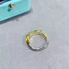 7A High end Half Diamond Lock Ring Fashion Womens Wedding Ring High quality Jewelry Girl Love Gift Factory with Box