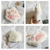 Sacs à main mignon patte d'ours filles chaîne fermeture éclair sac à bandoulière belle enfants doux en peluche porte-monnaie bébé garçons accessoires petits sacs à bandoulière 230628