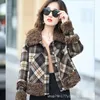 Kurtki damskie High-end Temperament Autumn Winter Jacket Women Fashion płaszcze 2023 Kaszmirowe splice wełniane trend ubrania damskie