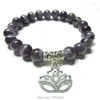 Strand SN1119 Natuursteen Healing Mala Armband Yoga Sieraden Lotus Pols Meditatie Energie Kracht Trendy Moederdag Cadeau