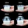 Present Wrap 100 Set Pudding Cup Disponertable Plastic Cups Lock Small Containers Dessert Box Wedding Party Birthday 4/5/8/10oz