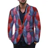 Costumes pour hommes 8 couleurs Hawaii Style Blazers manteau printemps et automne décontracté imprimé costume fête Slim Fit motif Floral vestes M-3XL