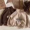 Sweats à capuche Pulls d'automne et d'hiver pour garçons Vêtements d'hiver pour garçons de style port pour enfants avec velours sont cool 230628