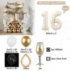 Autres fournitures de fête d'événement 111 pièces mat crème blanc couleur caramel numéro ballons ensemble enfants adultes 30 40 50e anniversaire décorations de fête Globos fournitures jouets 230628