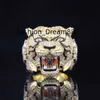 Hiphop Jewelry Custom Tiger Head Iced Out Ring Herren 925 Sterling Silber VVS Moissanit Ring